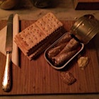 The simplicity of a tin of sardines n crackers.