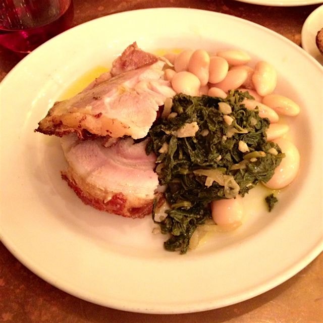 Porchetta with Rapini and white beans @2amys