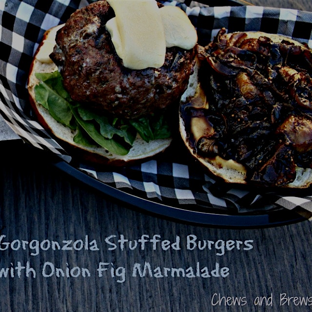 Amazing burgers with onion fig stout marmalade- and a kale salad- all on the blog! Was truly a tr...