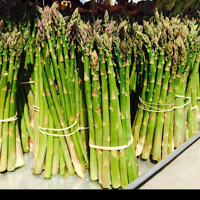 Only a few more weeks of asparagus Season. These bad boys were $5 a pound at the Greenmarket. 