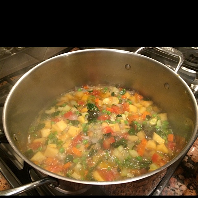 Rainy day, clean out the fridge, soup