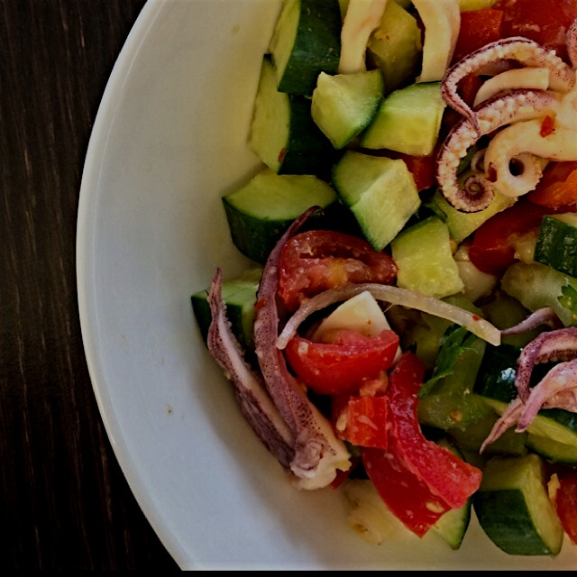 squid salad & dreaming of summer #worklunch