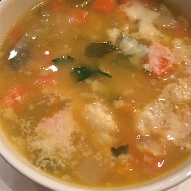 Today's "unseasonably cold weather" indulgence - bottega del vino's minestrone