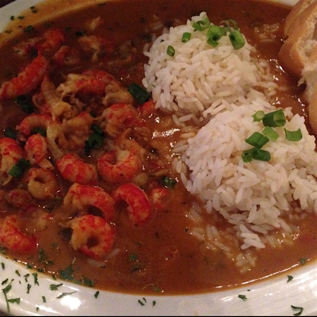 My first crawfish étouffée - loved it! Just the right amount of spice. 