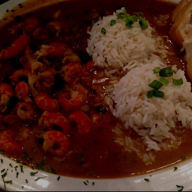 My first crawfish étouffée - loved it! Just the right amount of spice. 