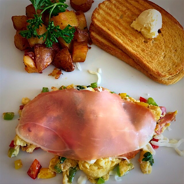 Breakfast of champions at one of my favorite cafés in SCV.