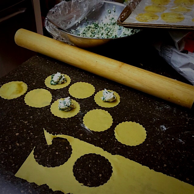 Spent the afternoon making homemade Spinach Ricotta Ravioli. I love working with fresh dough and ...