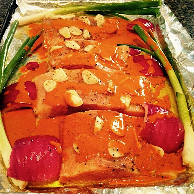 Because sometimes you just have to curry your fish in the oven - Wild-caught salmon + coconut cur...