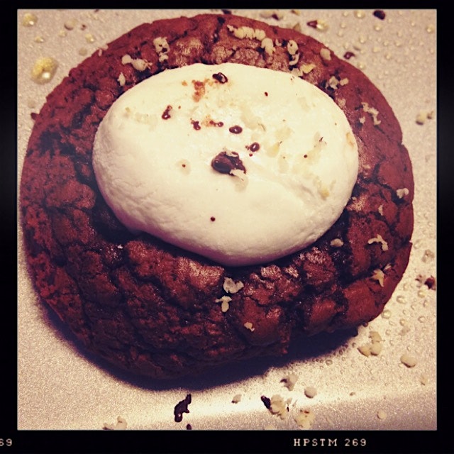 Just like a delicious cup of hot chocolate...in a cookie. #heartmade #gmabakedacookie #cookies #c...