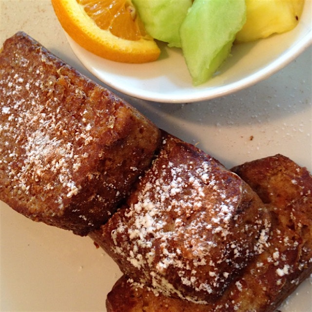 It's totally ok to have cake for breakfast when it's been made into French toast. 