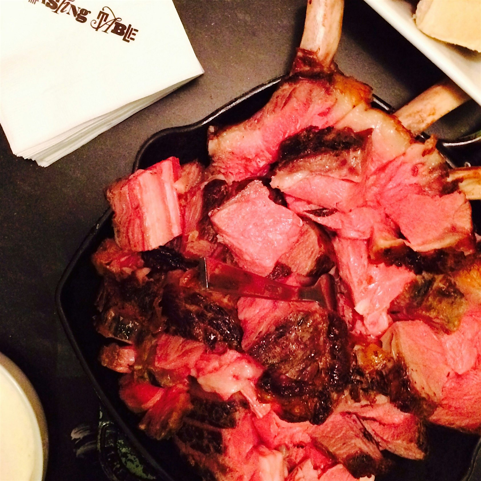 Oh hey beef brisket. At the tasting table test kitchen. Checking out Marley Spoon with @RobEdell ...