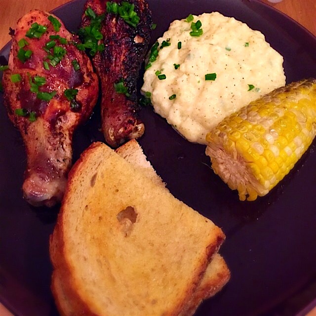 The first meal from the grill! 