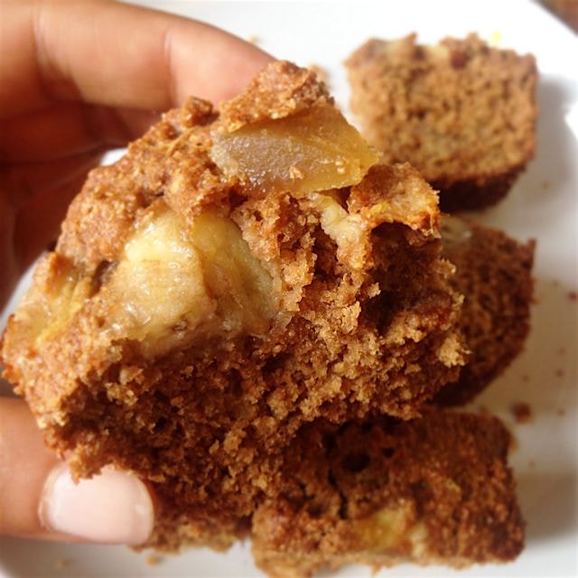 homemade ginger spices almond banana bread. experimenting with no dairy. results: need to add mor...