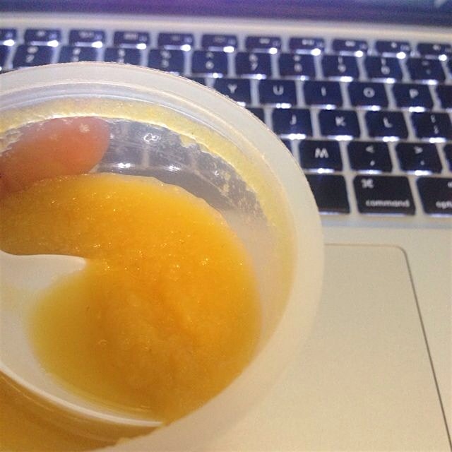snack time - apple peach sauce