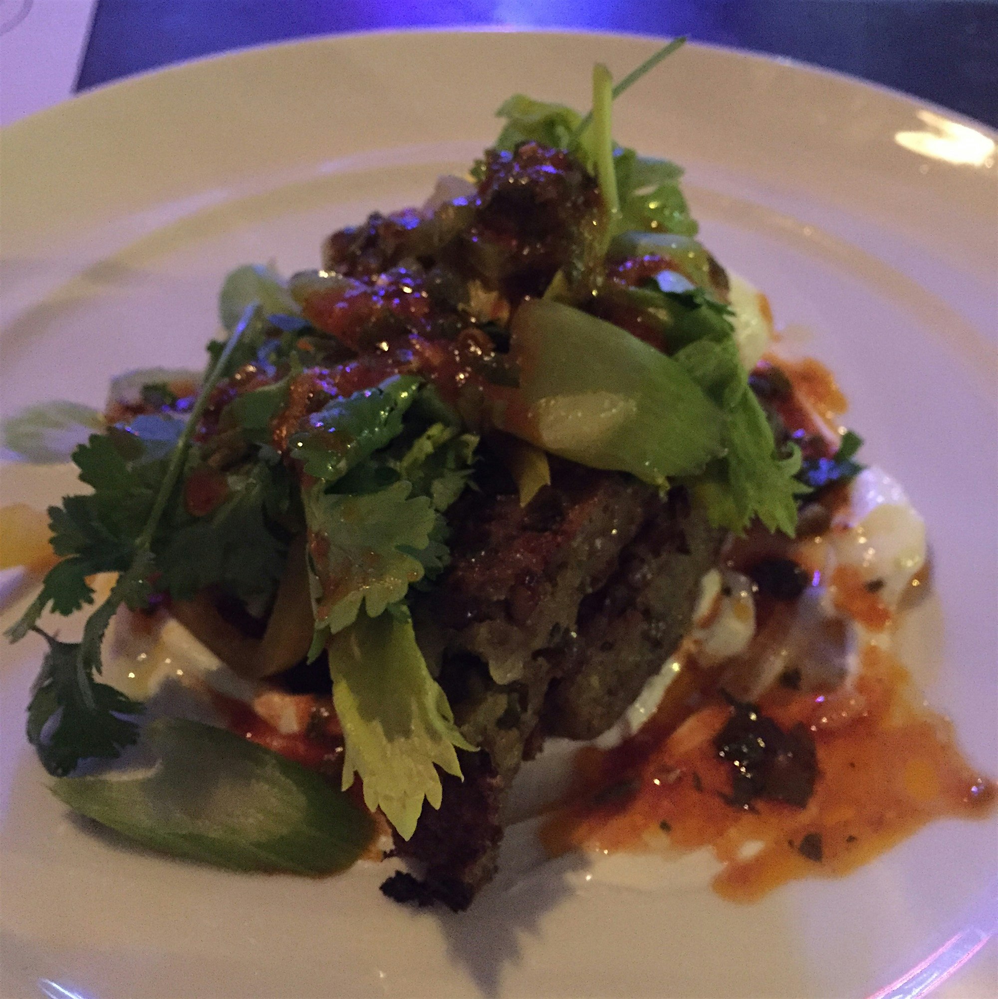 Lentil pancakes with Chermoula and summer