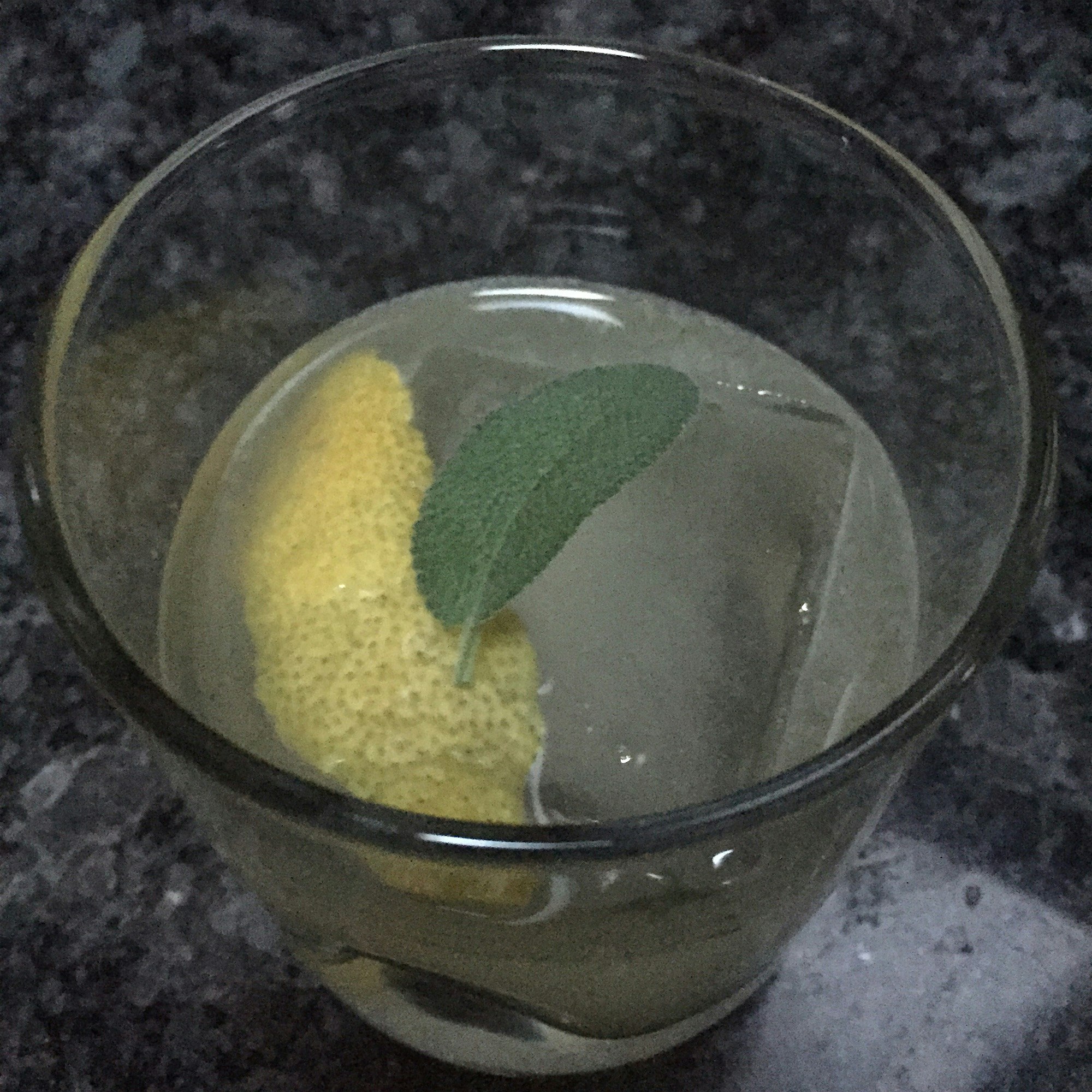 Hendricks with local honey, citrus, and garden rosemary and sage 