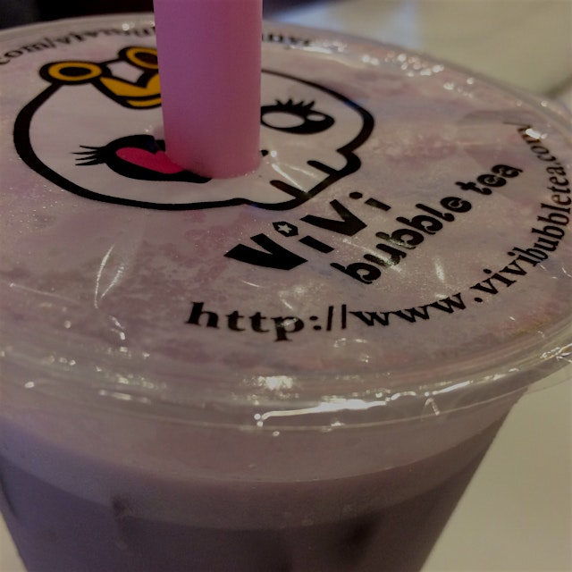 Consumption of Asian things continues with taro boba. It's not west coast good though! 