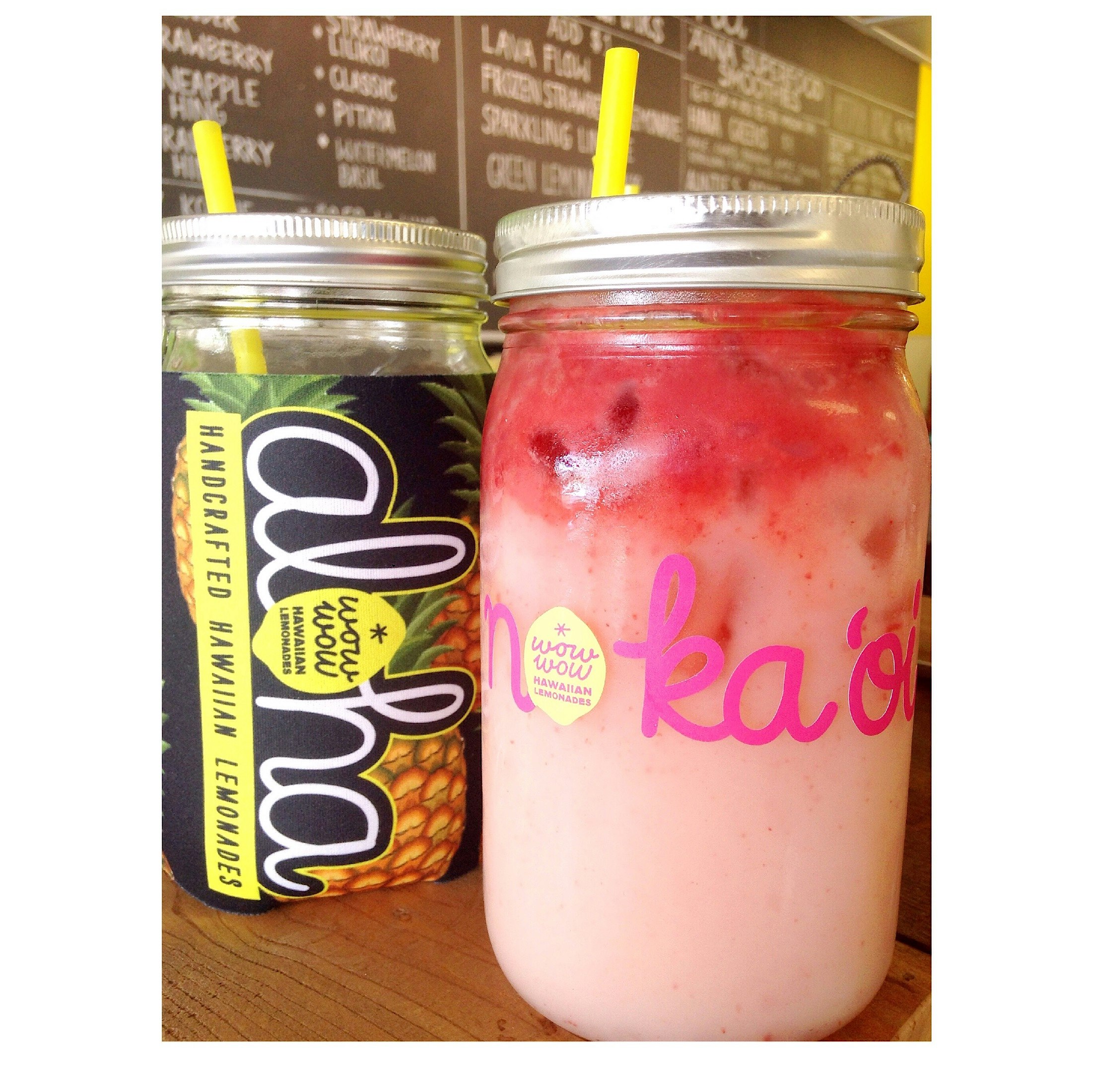 Strawberry piña colada lemonade. Refreshing!! 