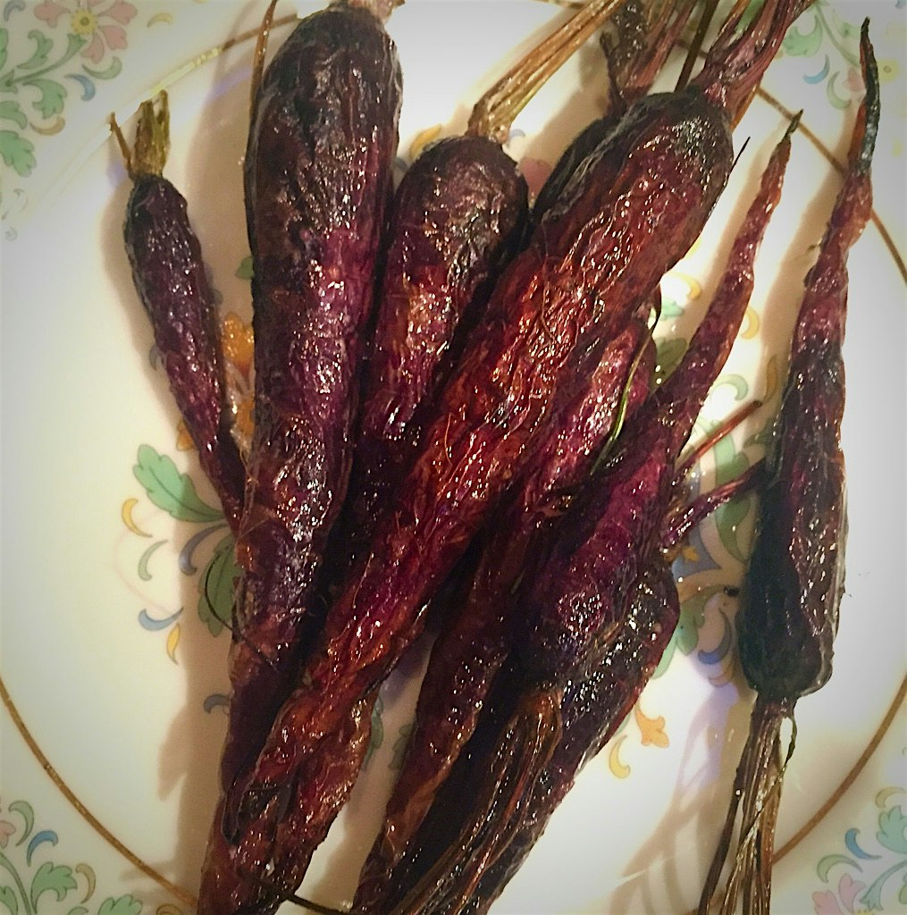 Farmstand roasted purple carrots 