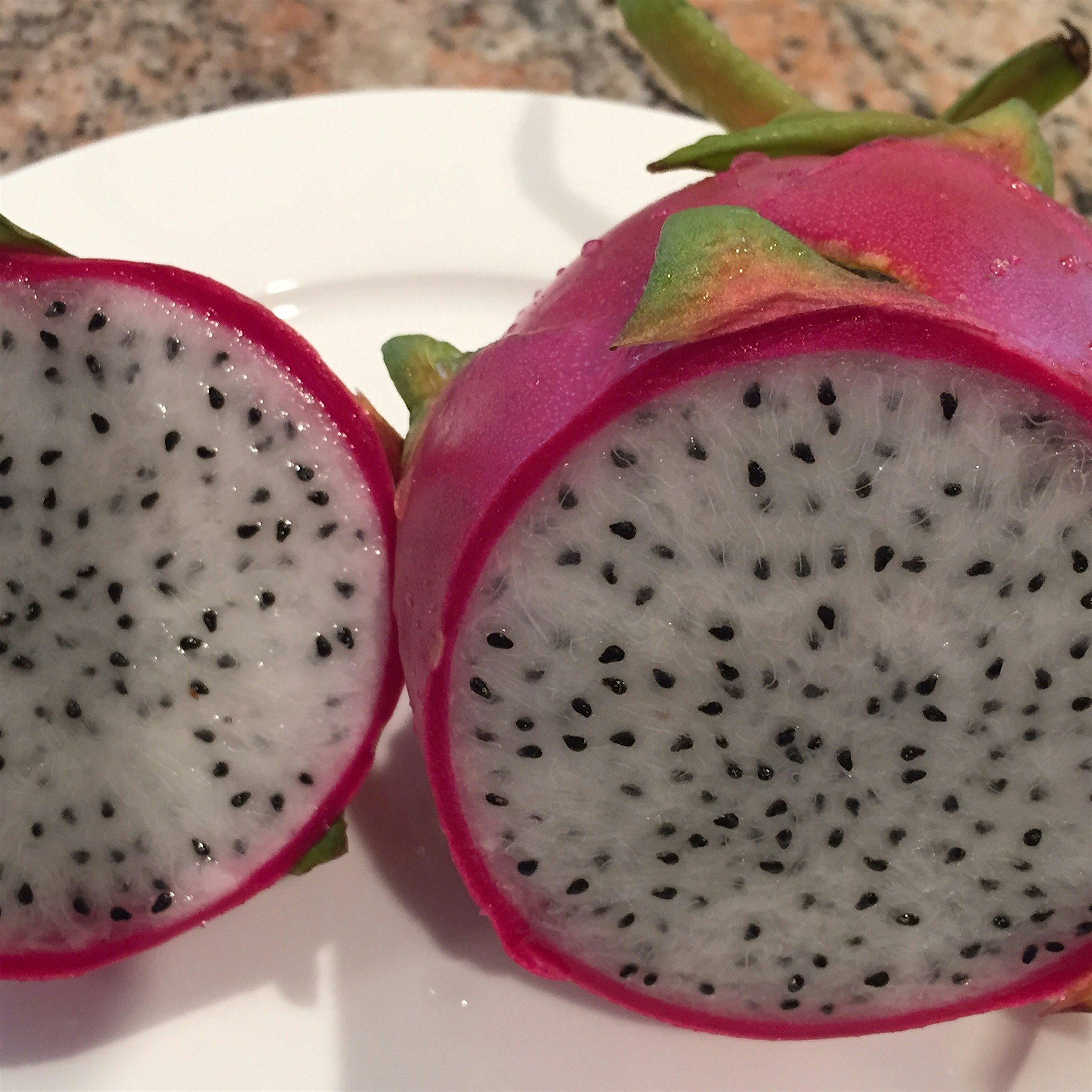Discovered Pitaya -also called dragon fruit.
Beautiful with great nutritional value too