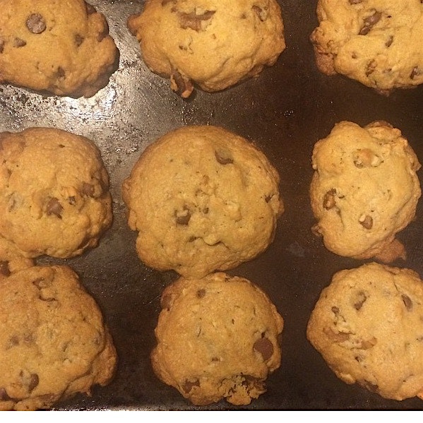 Chocolate chunk and walnut cookies.