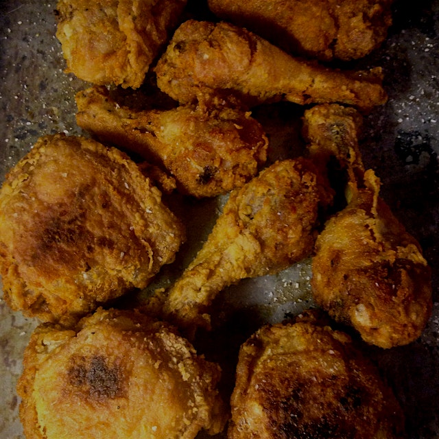 Fried chicken. 