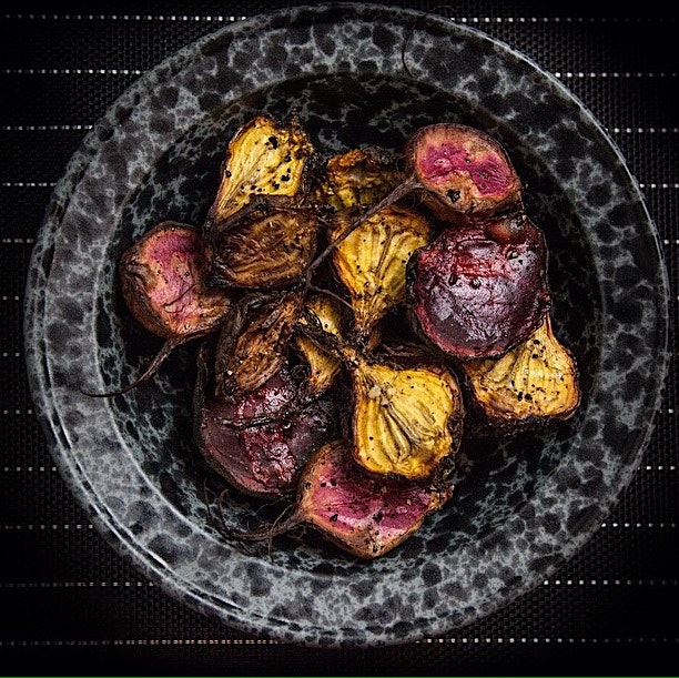 Roasted! (To perfection) beets and watermelon radishes. 