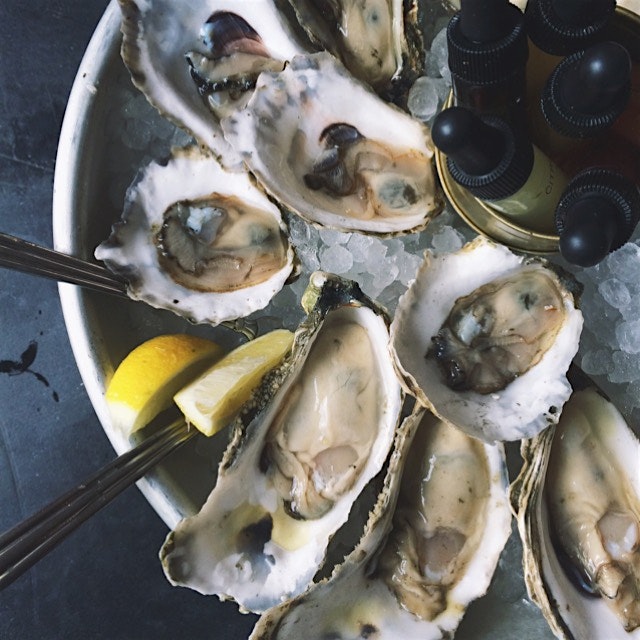 Happy hour oysters at Grand Army Bar