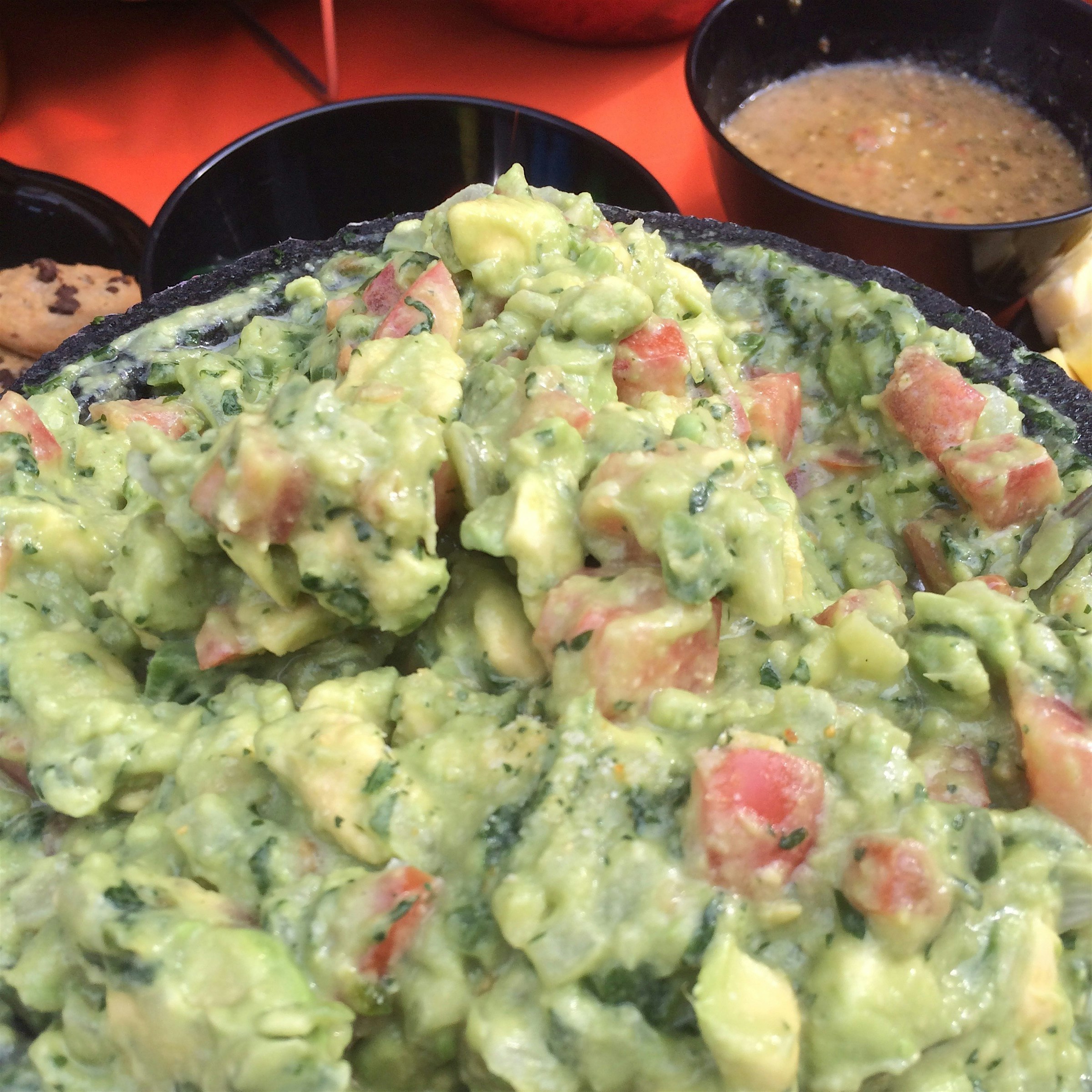 Good food is: home made guac made with love with your coworker 