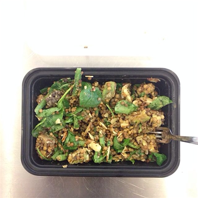 My attempt at a healthy lunch #lentils 