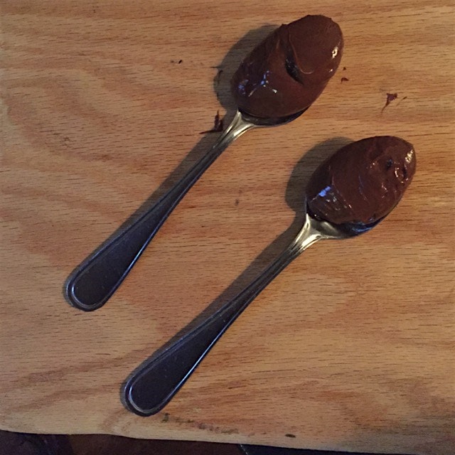 That time when you ask for a very special dessert and you get a spoonful of Nutella! *bliss*