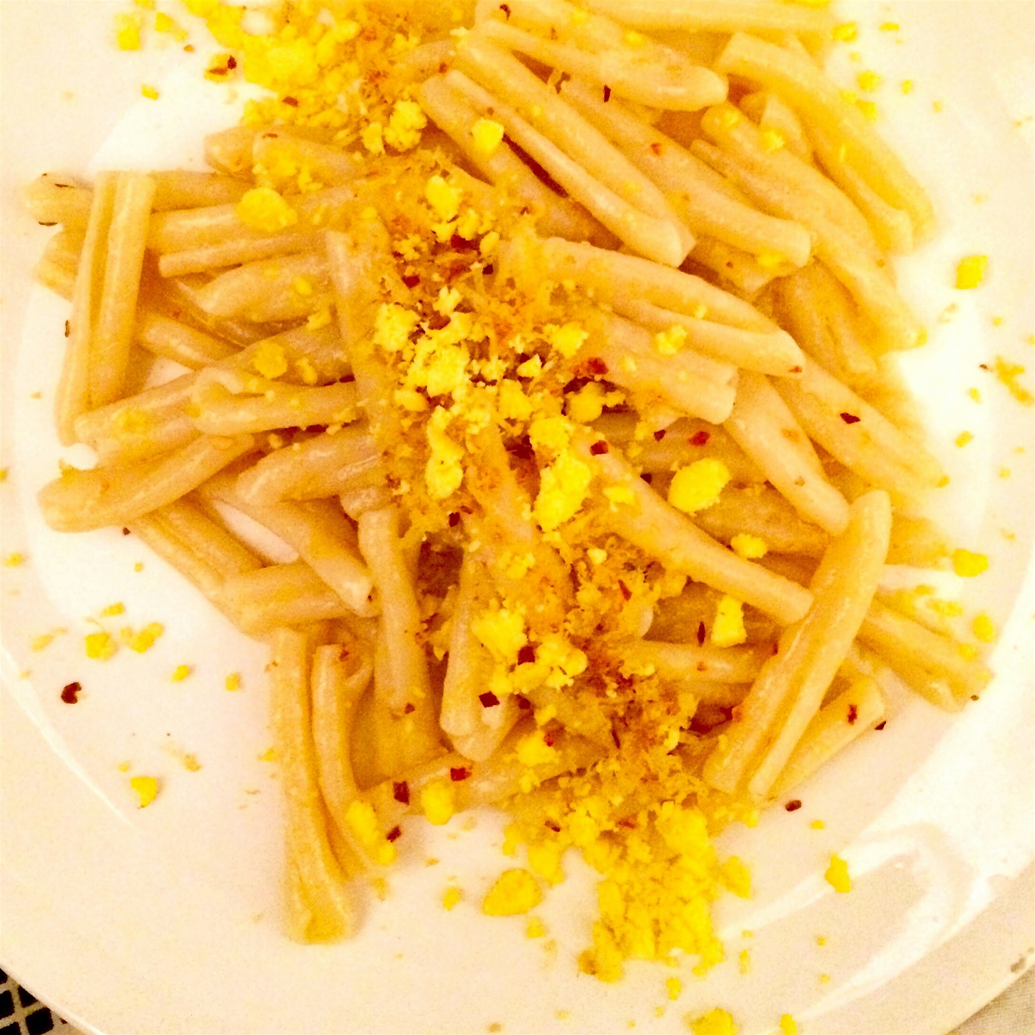 Part 2/2 of Last night's #dinner. Cesarecce #pasta coated in a Lemon-Chile #Pesto sauce topped bu...
