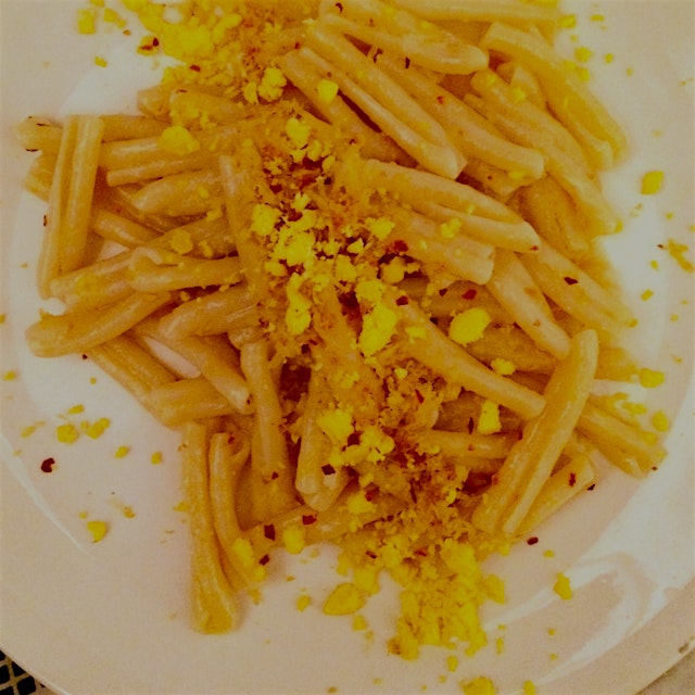 Part 2/2 of Last night's #dinner. Cesarecce #pasta coated in a Lemon-Chile #Pesto sauce topped bu...