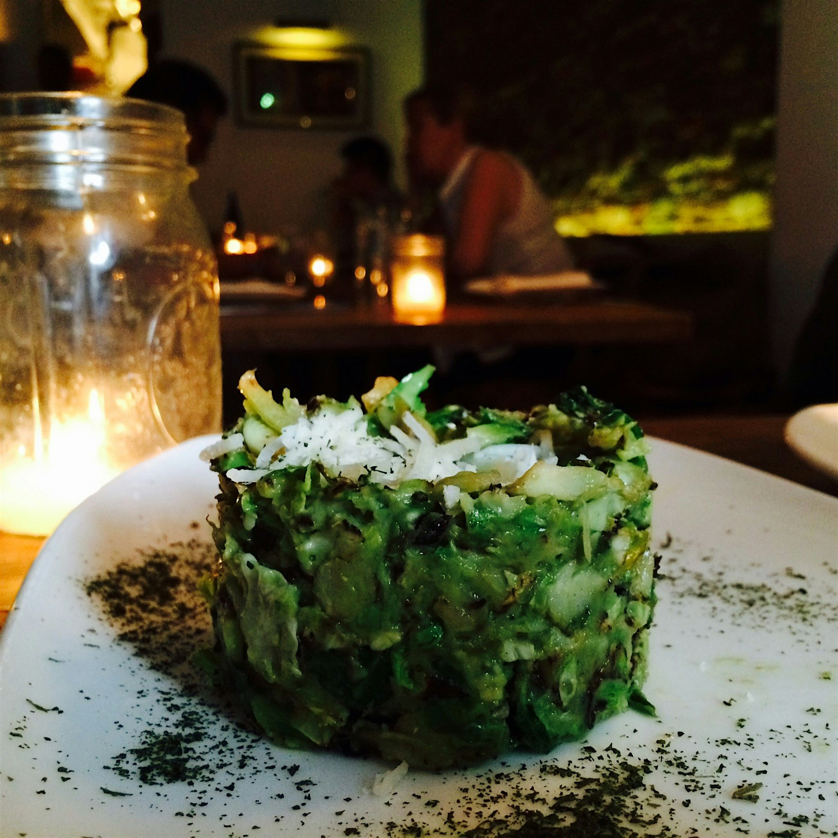 This brussels sprouts and avocado Salad structure was Unreal. Chef Carolina knows what's up. #lat...