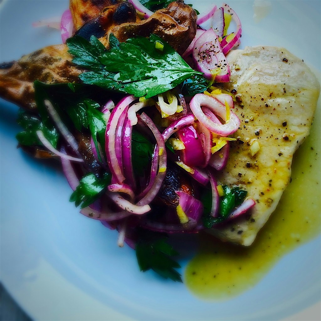 Made another @BlueApron dish! Pork chop with sweet potato! I think I can cook now! #foodstand #bl...