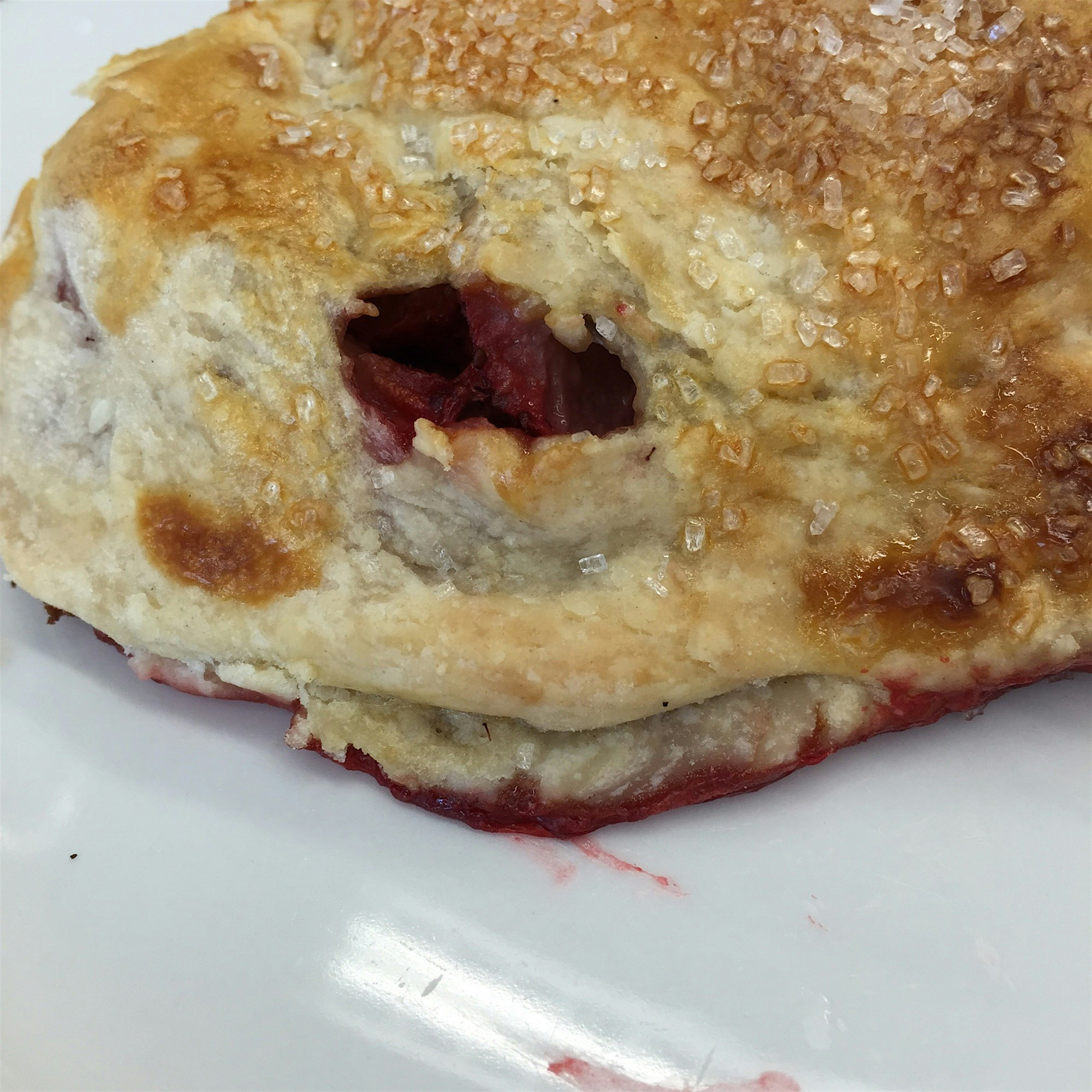 Strawberry Rhubarb turnover from #moto coffee in Hudson