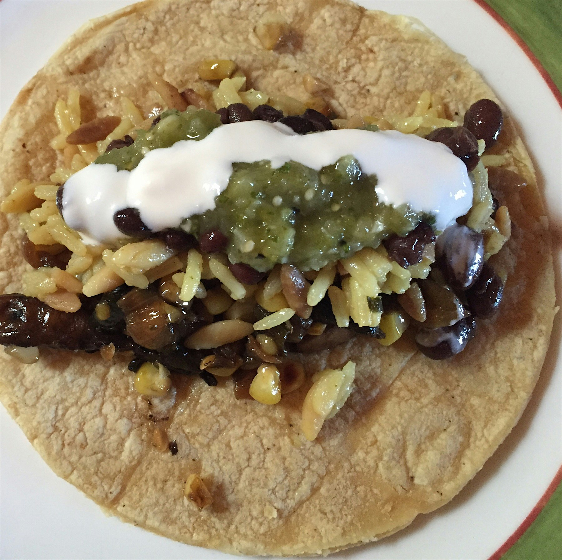 @MichaelHalle veggie tacos & his fresh homemade salsa verde, for dinner last night & lunch today....