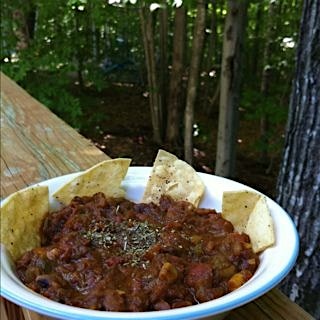 Home in NH for some hardy organic bean chili. It's how we do. #livefreeordie