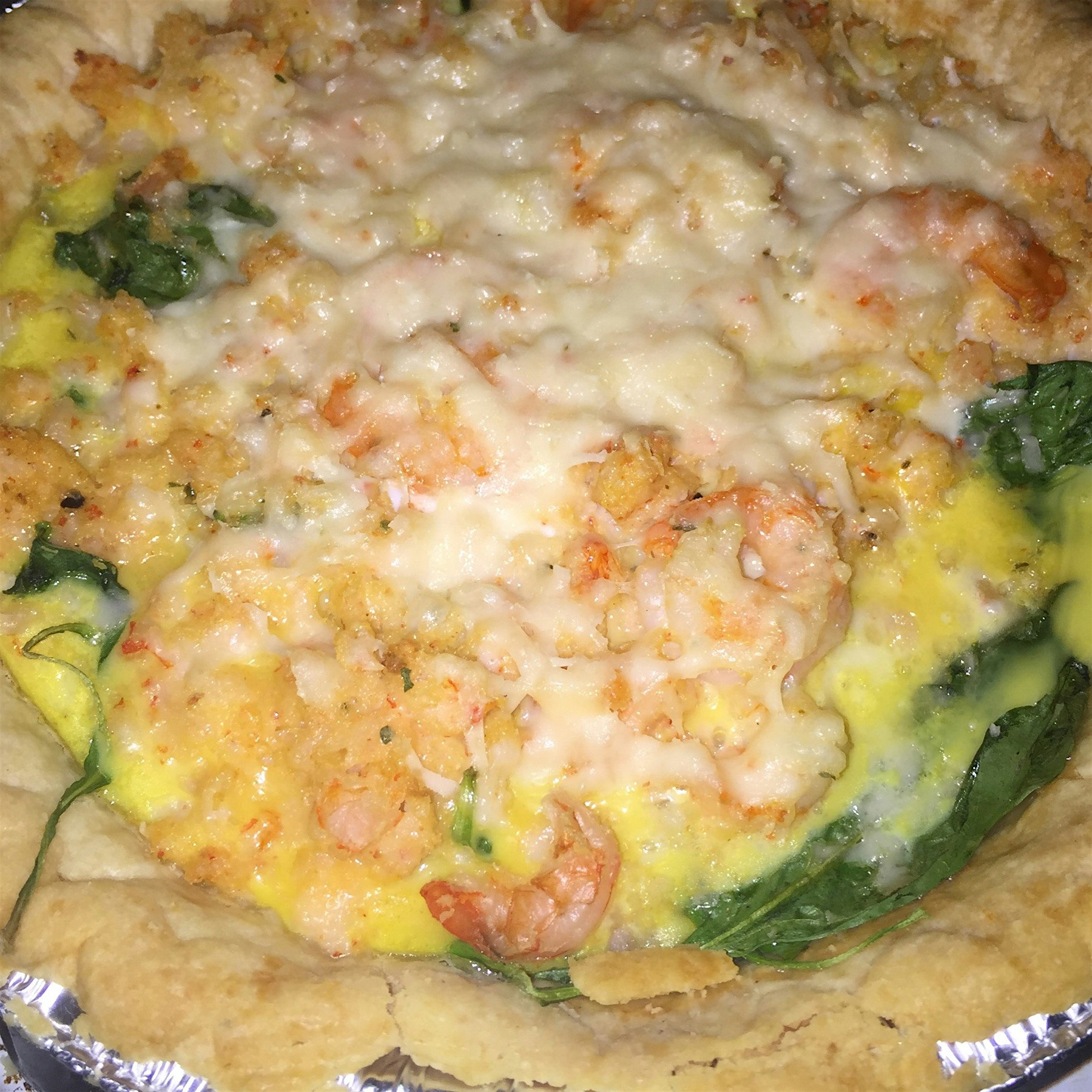 Seafood quiche!