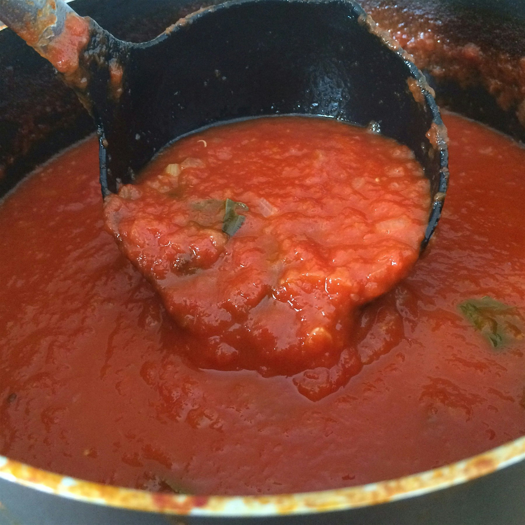 Simply delicious tomato sauce, spoons of goodness