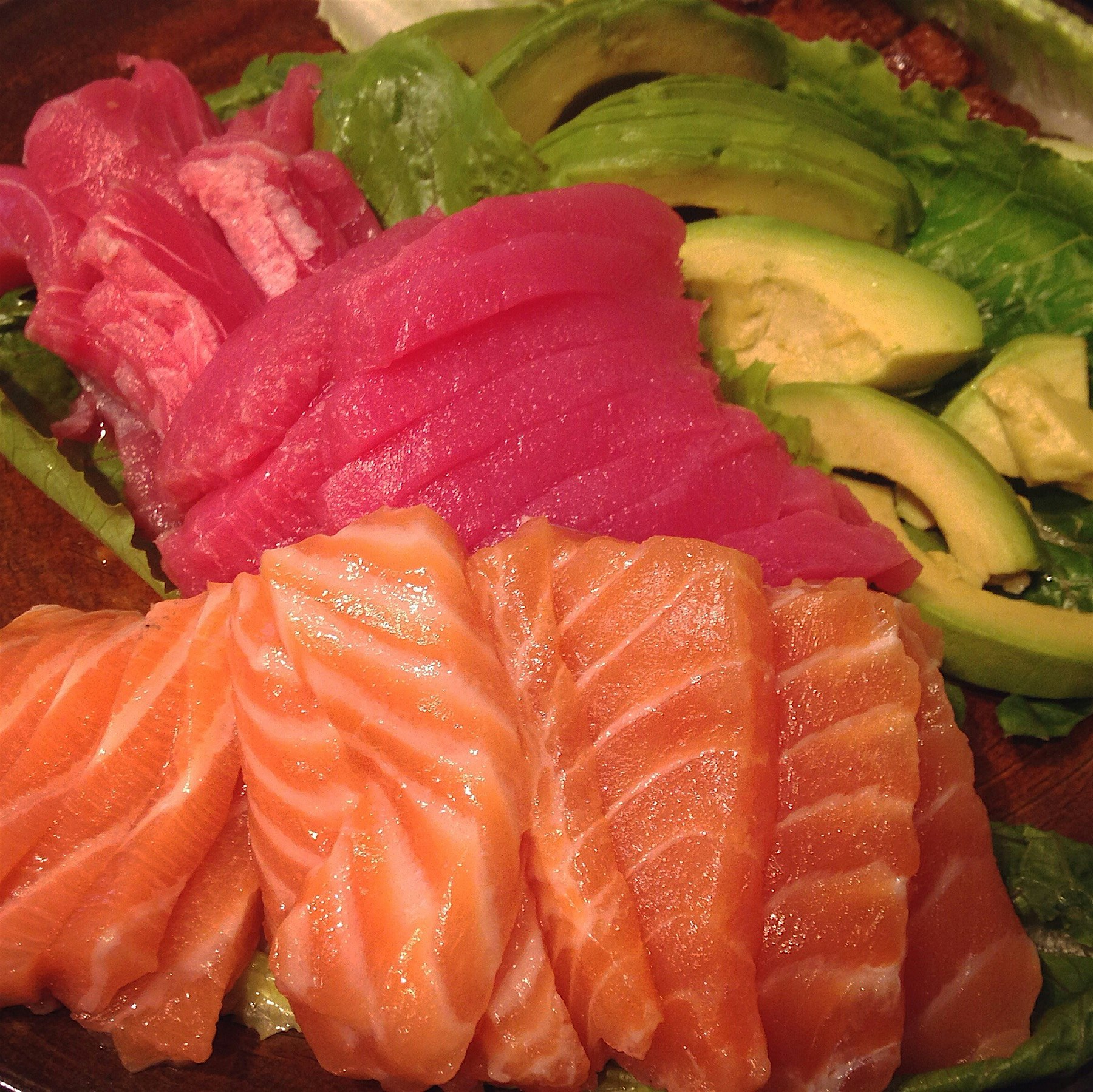 Homemade sushi dinner. Toro, salmon, eel and all the fixins for hand rolls. 