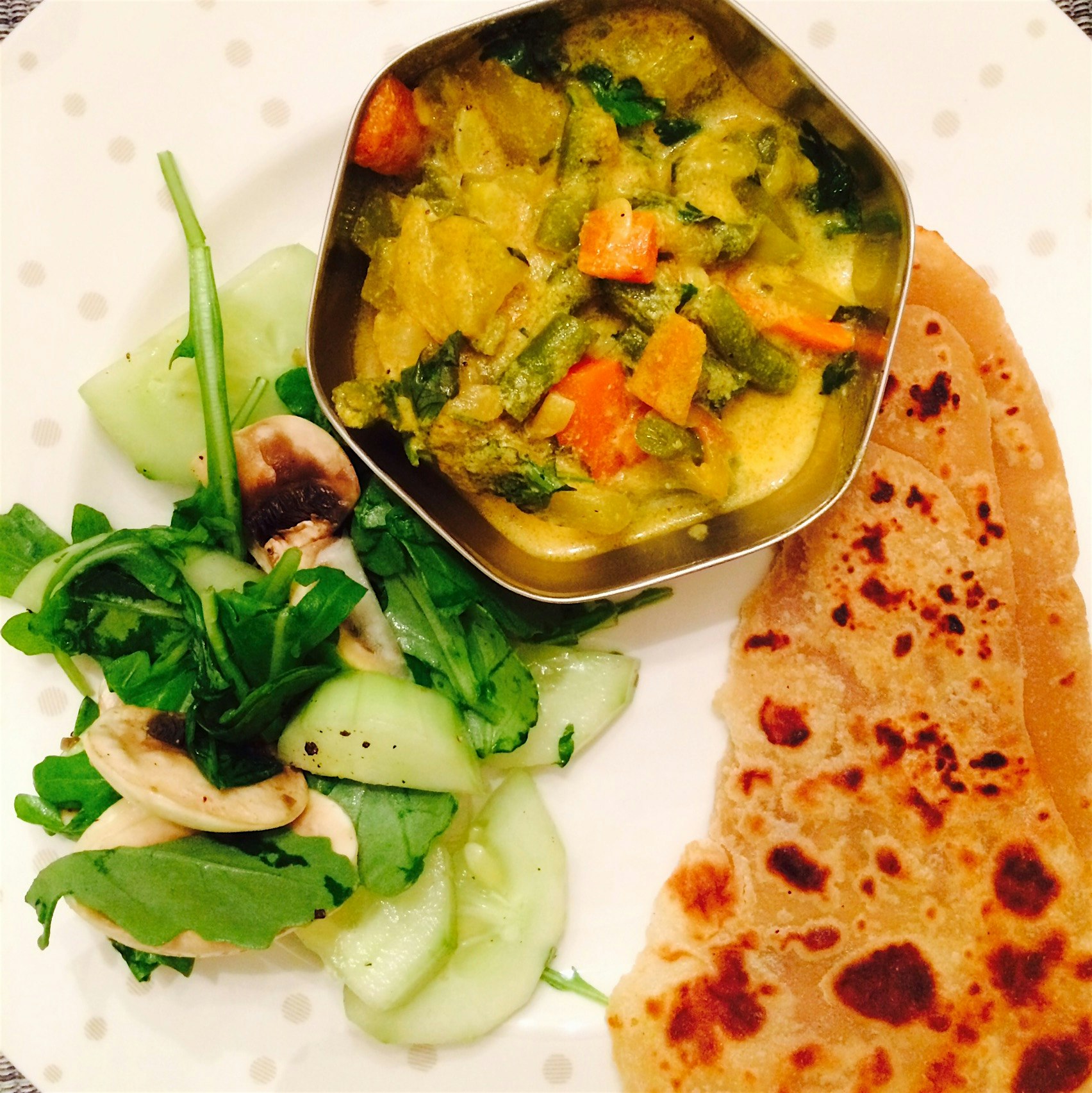 Homemade kerelan coconut curry with zucchini from tune garden. Prepped by @Rameshgovani inspired ...