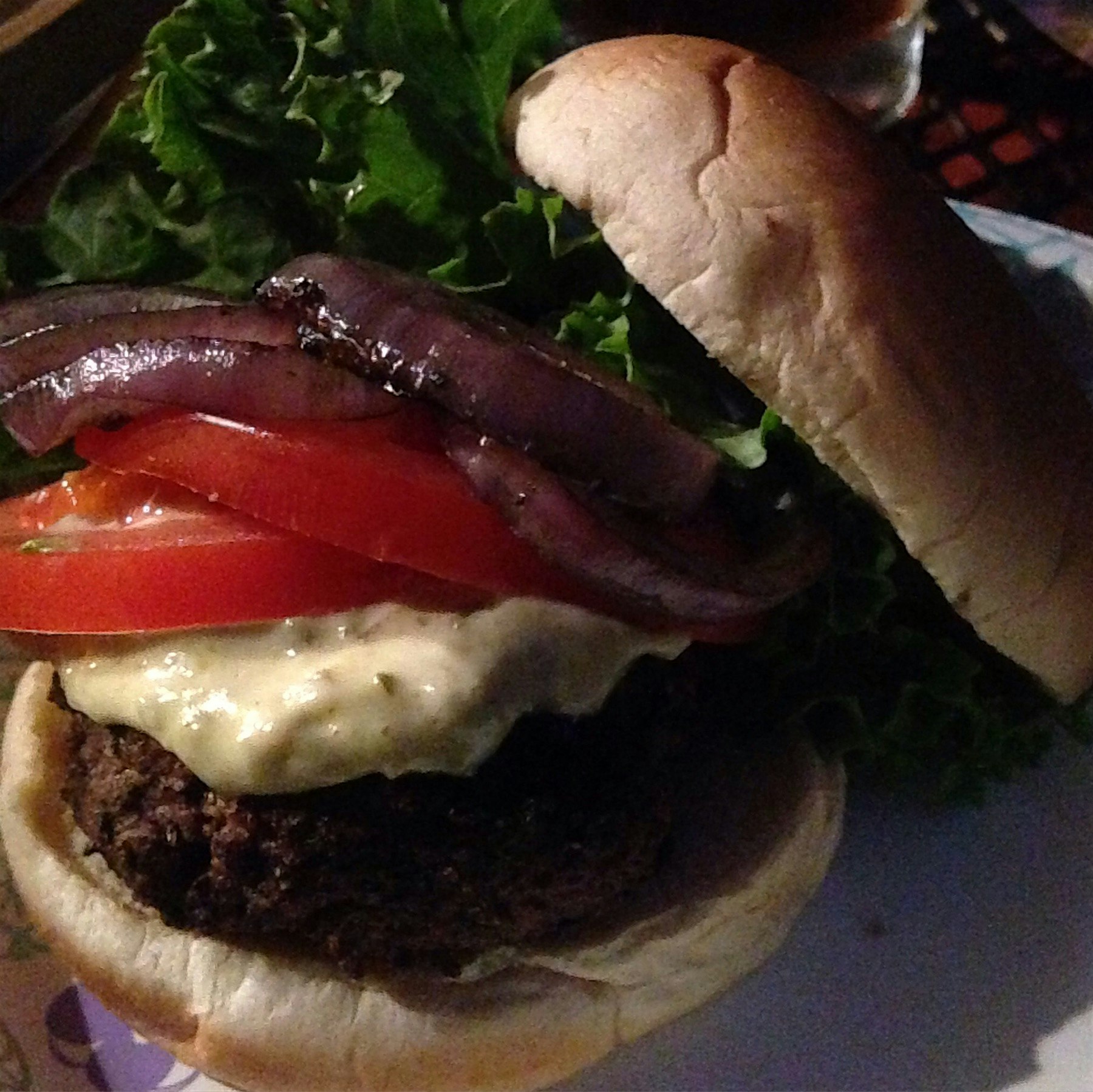 The Al Paragus Special - grass-fed sirloin and short rib burger. Lime Leaf Sambal aioli. Holy hel...