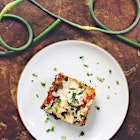 garlic scape & summer veggie lasagna