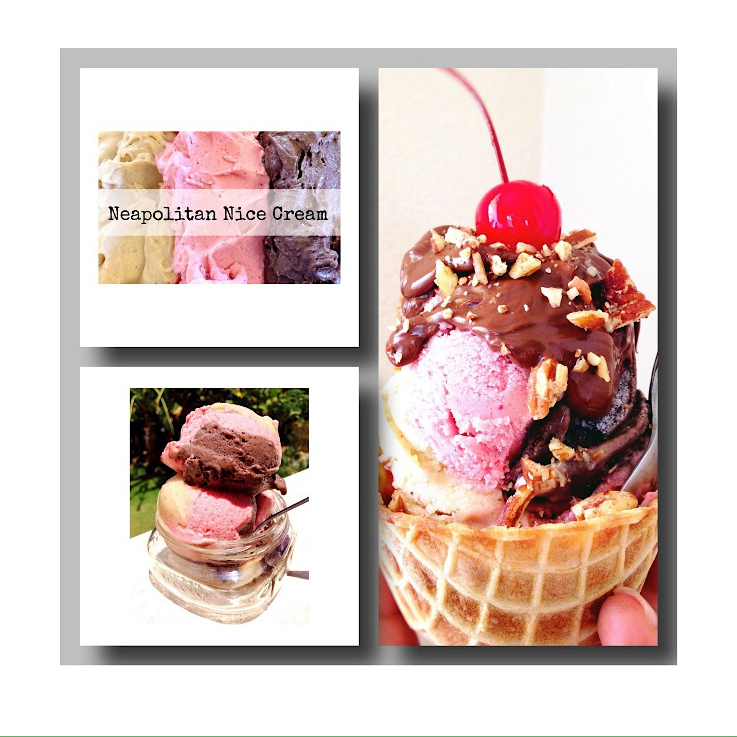 We had some frozen bananas (from our yard) sitting in the freezer. So I tried my hand at 
nice-cr...