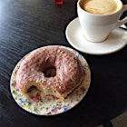 This is his favorite place for coffee. Luckily, Toby's Estate also has my favorite vanilla bean doughnuts from Doughnut Plant to enjoy w my cappuccino!