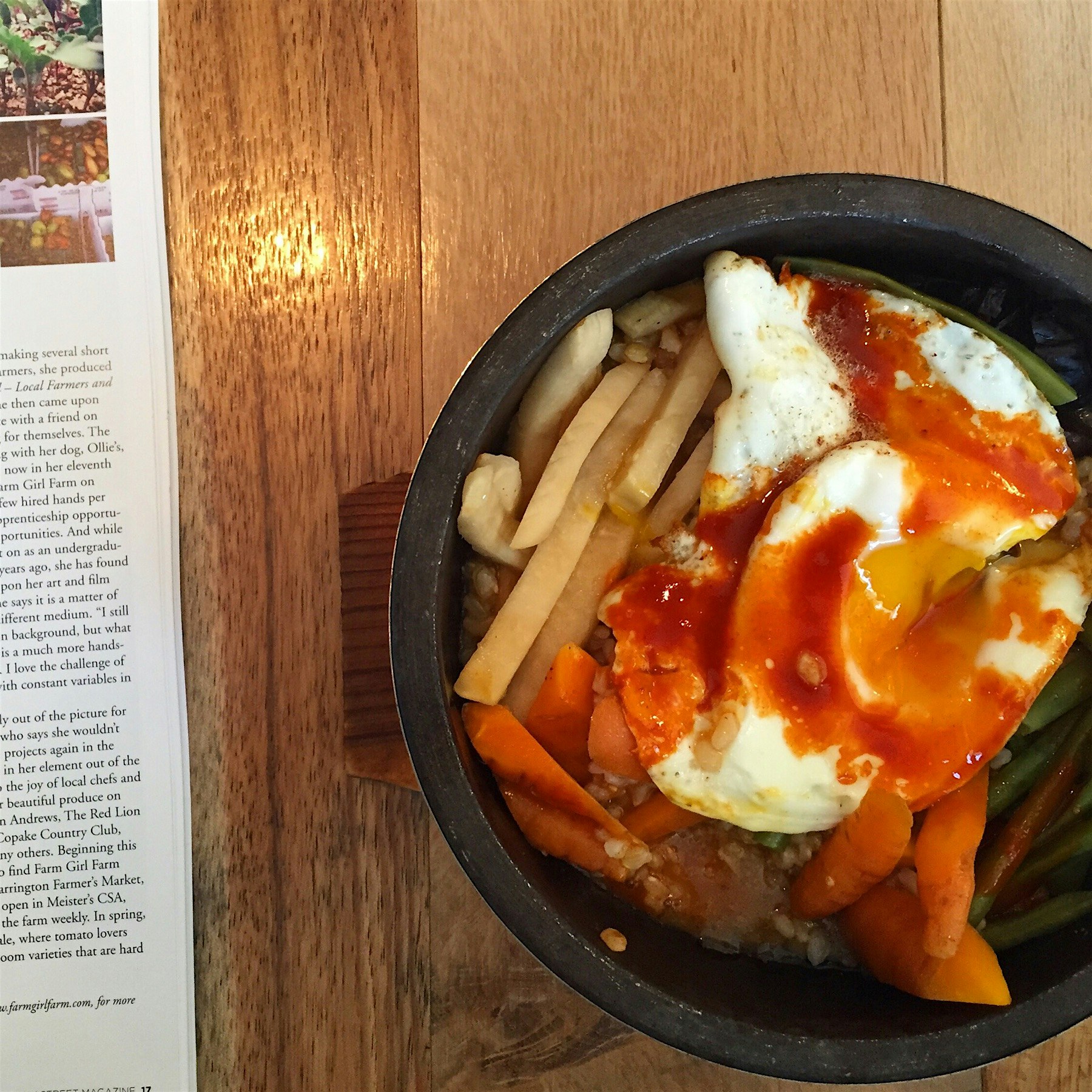 Local reading and local fare.