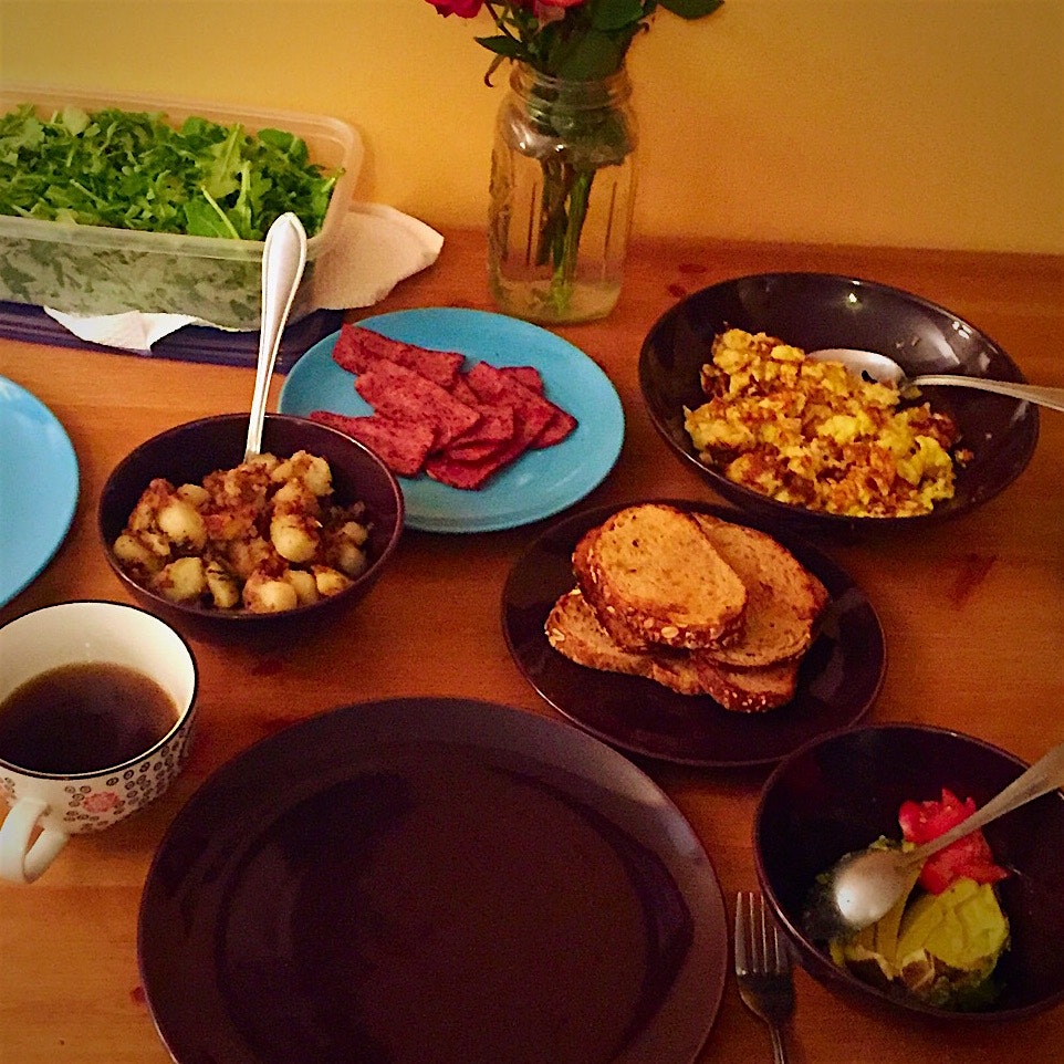 The warmth of my heart on a table. Picked some fresh tomatoes from the garden this morning to com...