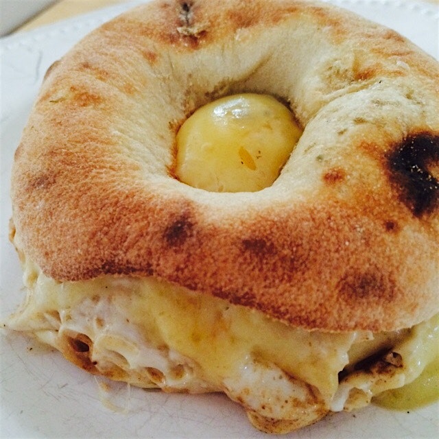 Bialy fried egg Comte 