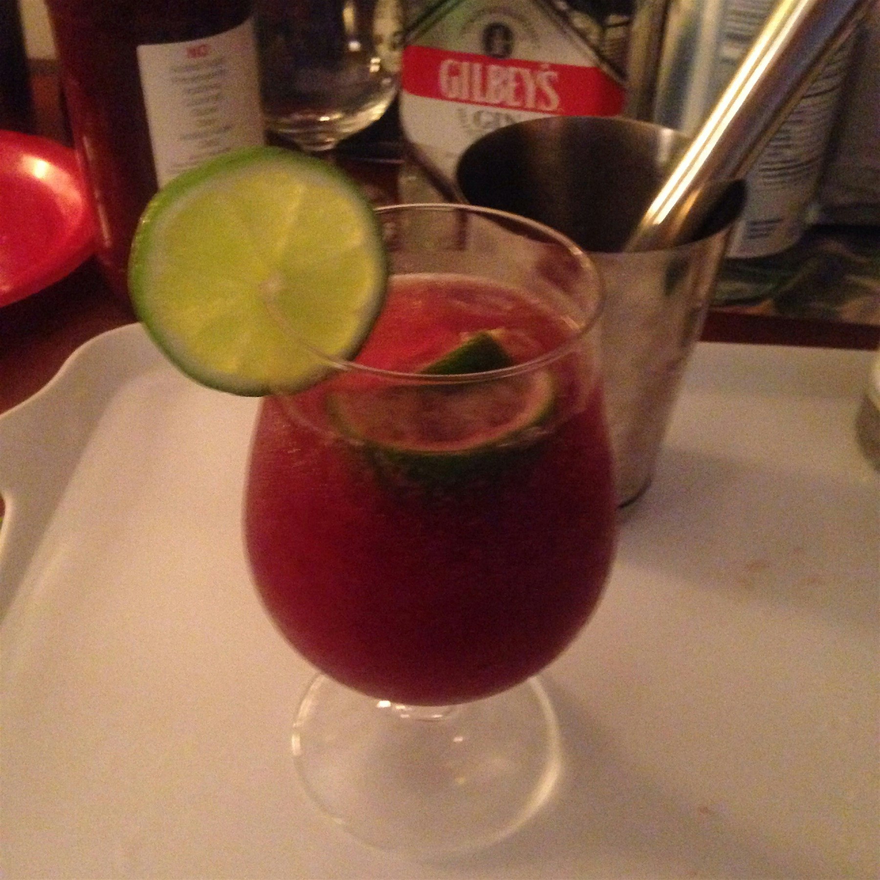 Cherry-Lime Gin Rickey. A perfect summer drink!